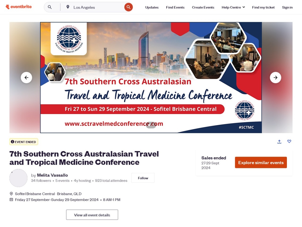 Landing page of eventbrite.sg