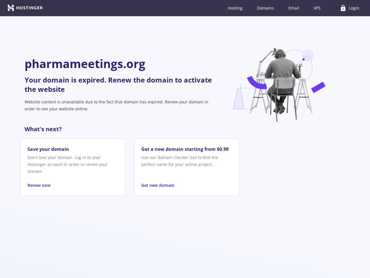 Landing page of pharmameetings.org