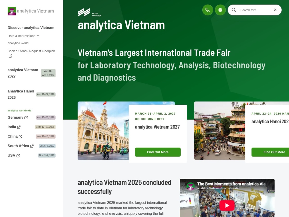 Landing page of analyticavietnam.com