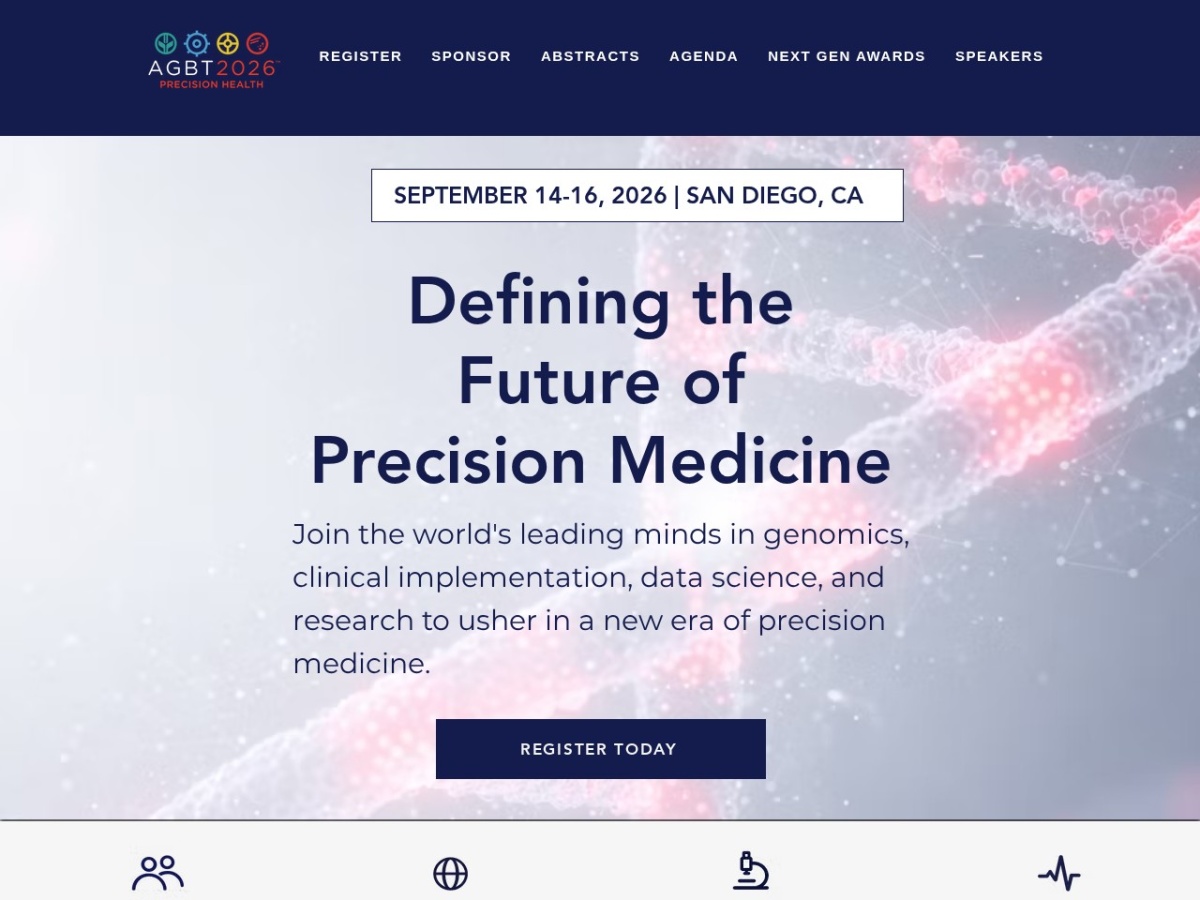 Landing page of agbtprecisionhealth.org