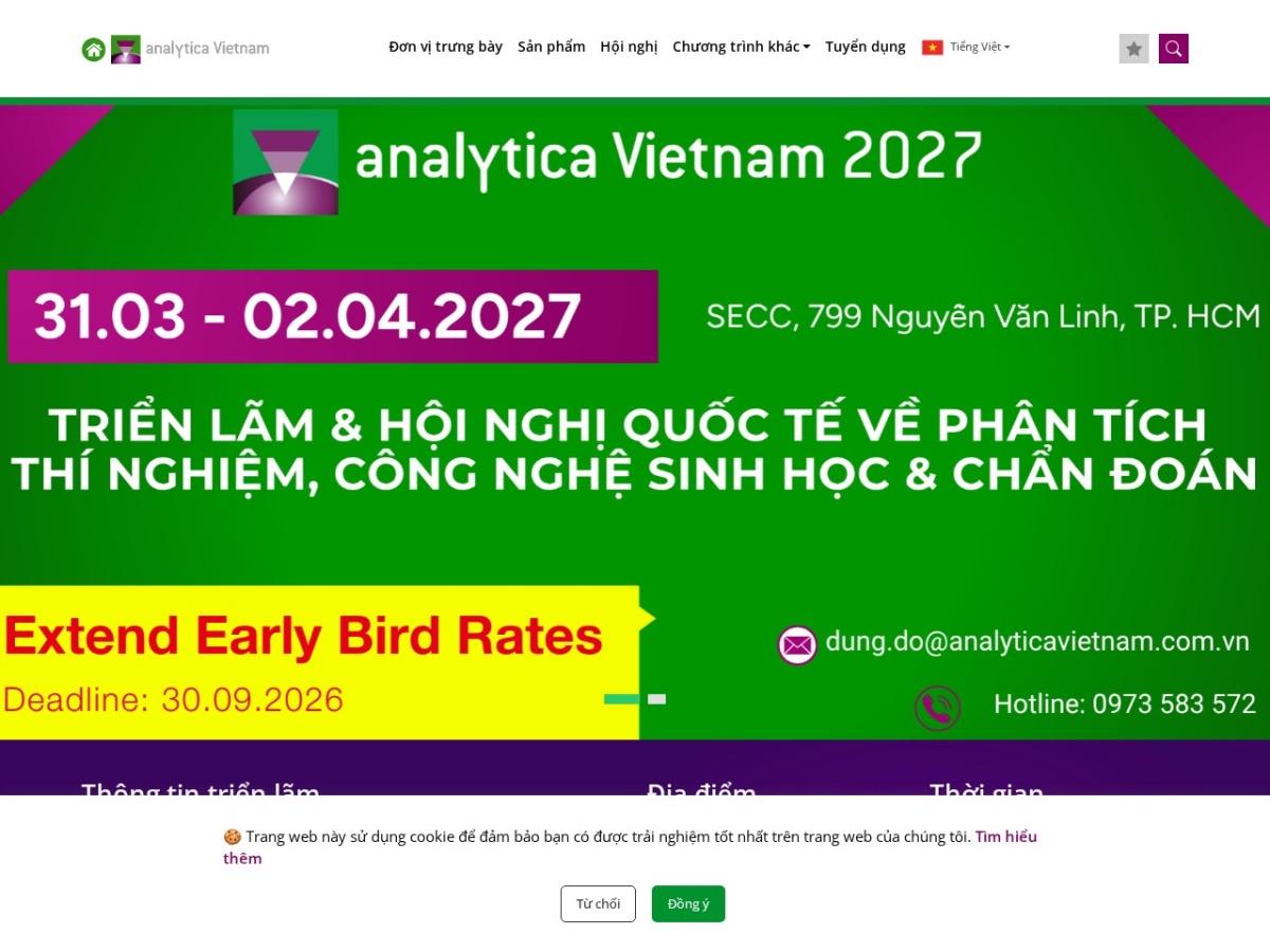 Landing page of analyticavietnam.com.vn
