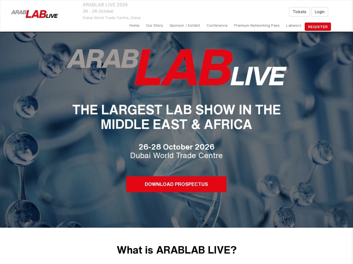 Landing page of arablab.com