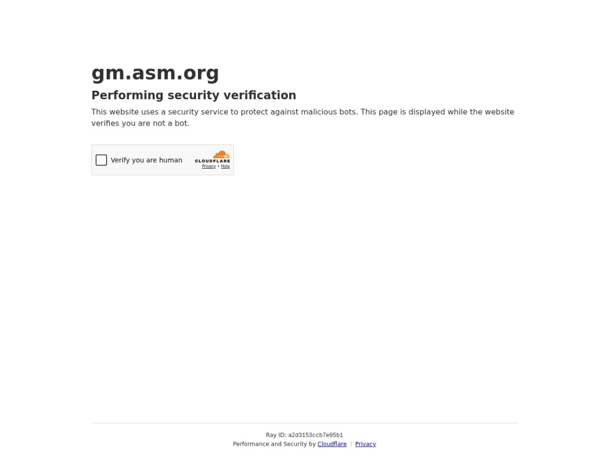 Landing page of gm.asm.org